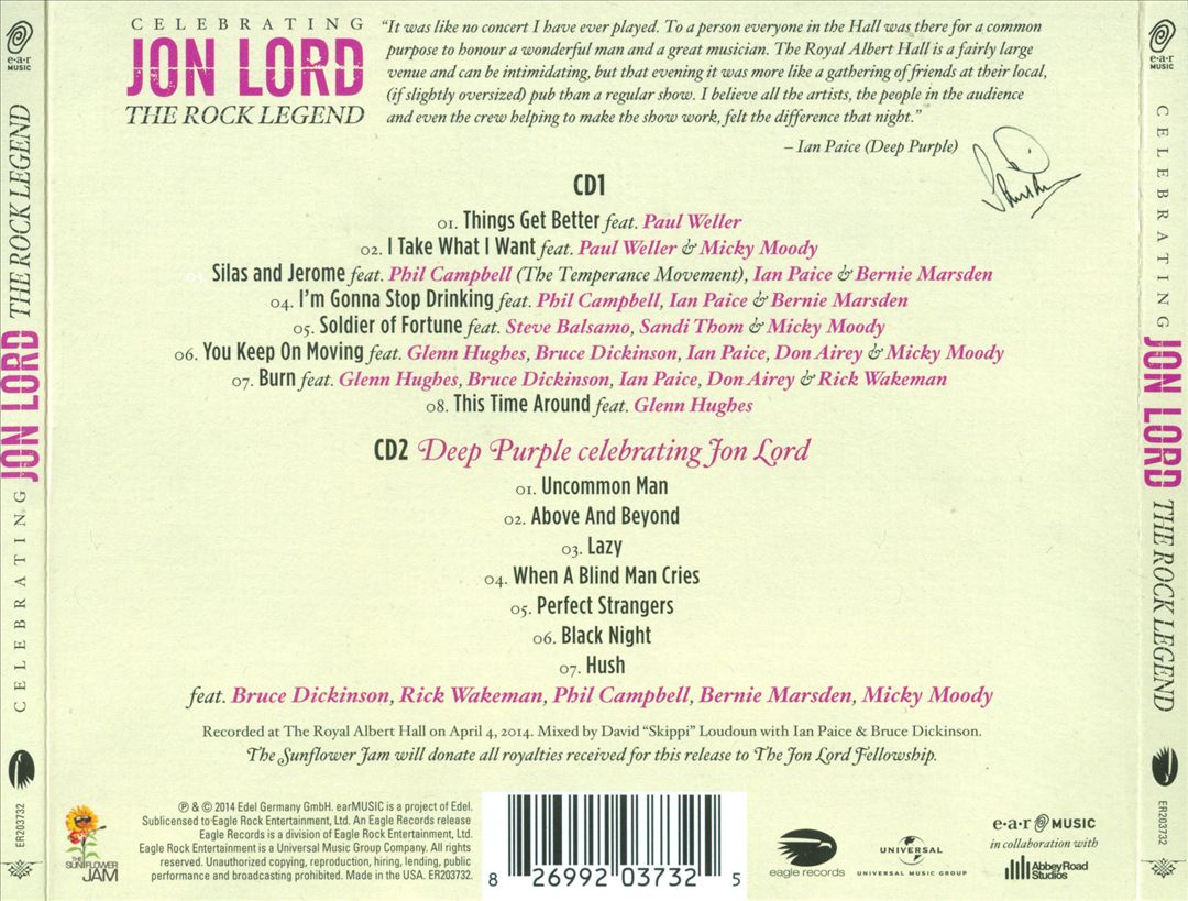 Celebrating Jon Lord: The Rock Legend cover art