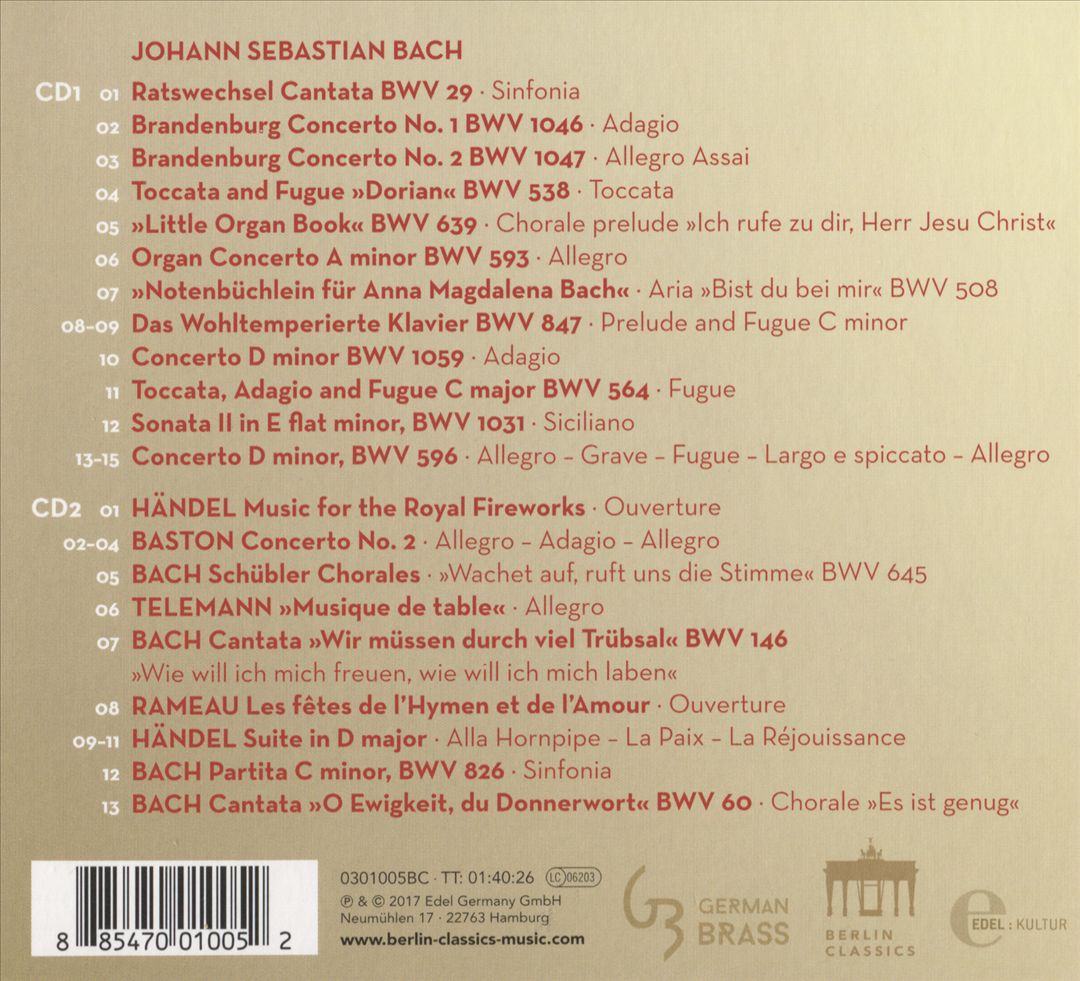 Brass Heralds: Bach, Händel, Telemann cover art