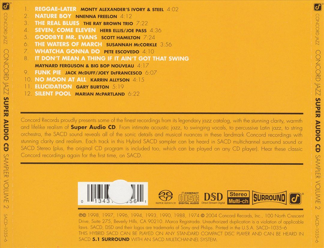 Concord Jazz Sampler Vol.2 cover art