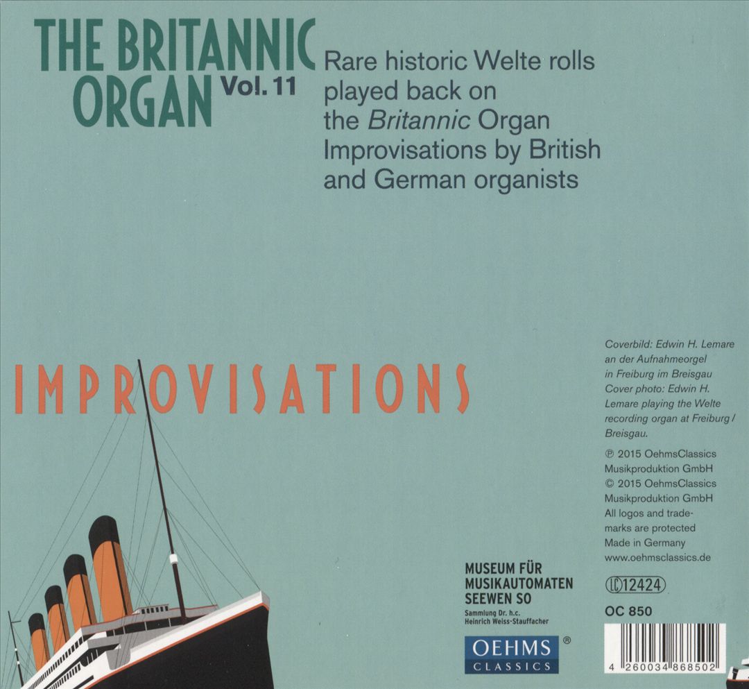 Britannic Organ, Vol. 11: Improvisations cover art