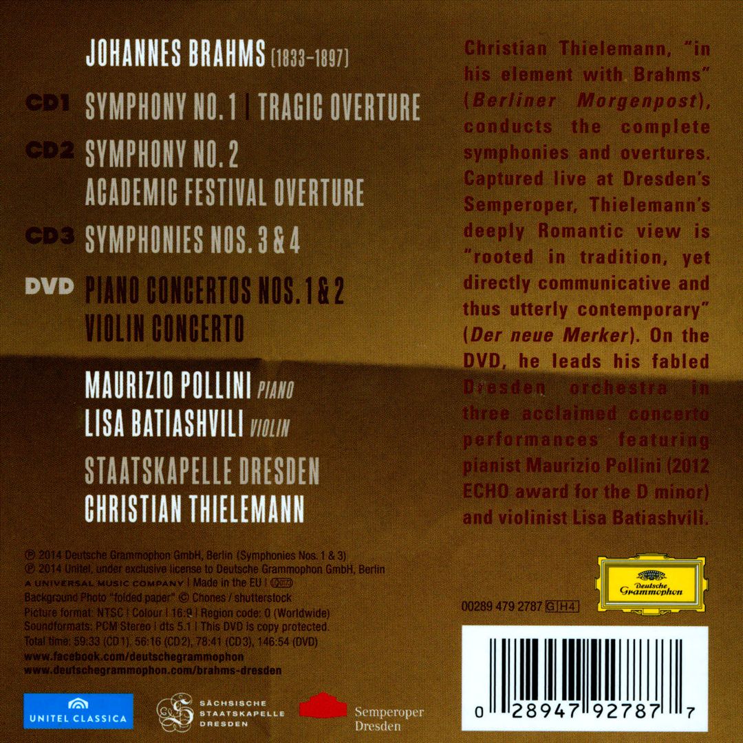 Brahms: Symphonies; Overtures cover art