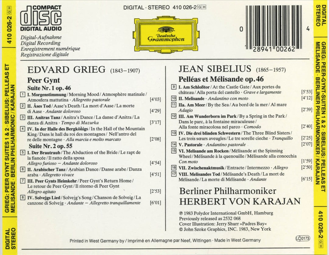 Grieg: Peer Gynt Suites 1 & 2; Sibelius: Pelléas et Mélisande cover art