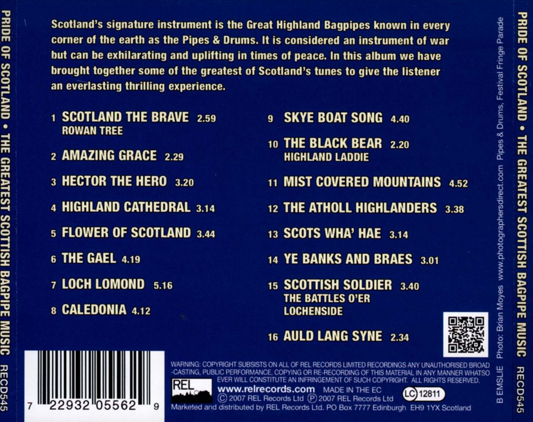 Pride of Scotland: The Greatest Scottish Bagpipe Music cover art