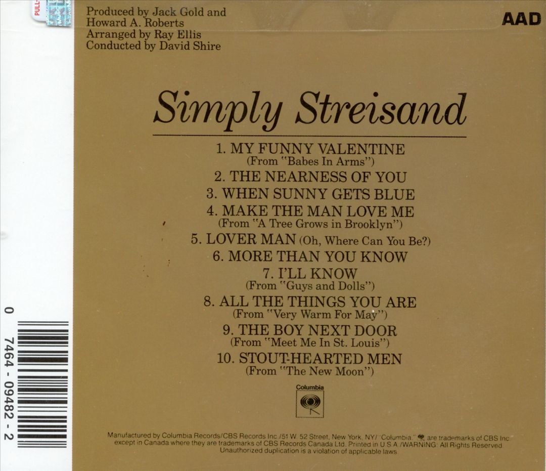 Simply Streisand cover art