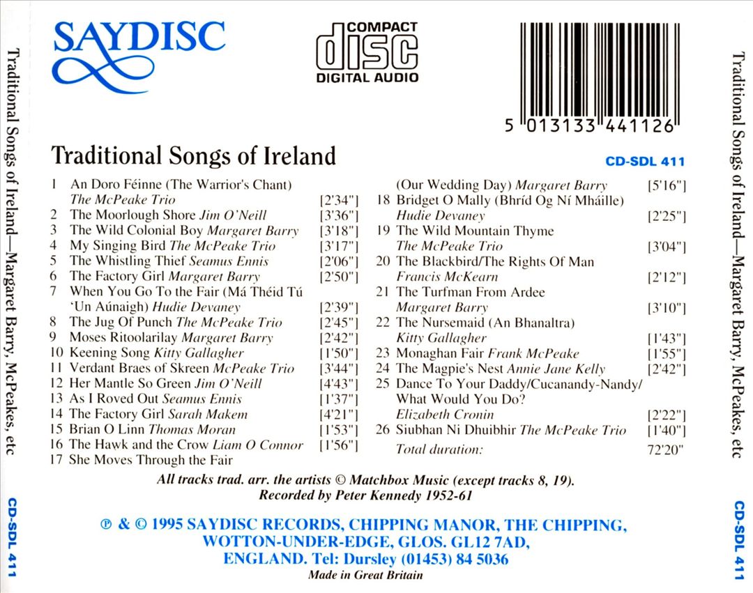 Traditional Songs of Ireland cover art