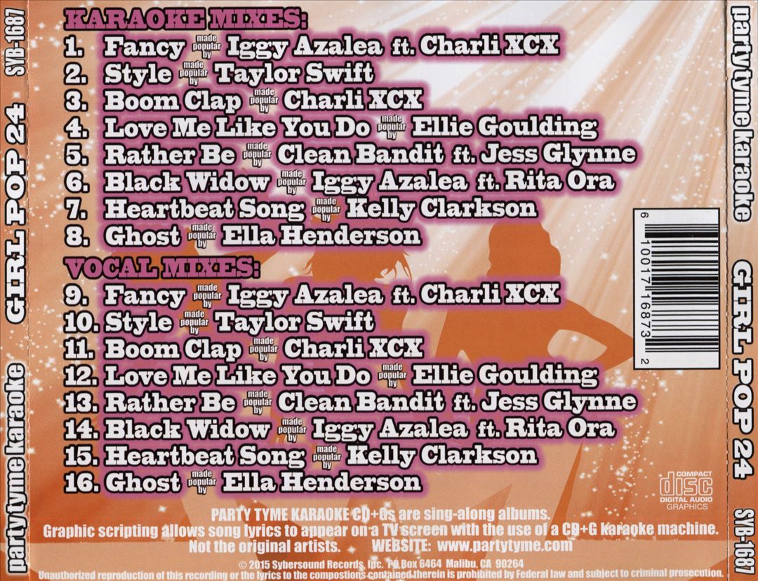 Party Tyme Karaoke: Girl Pop, Vol. 24 cover art