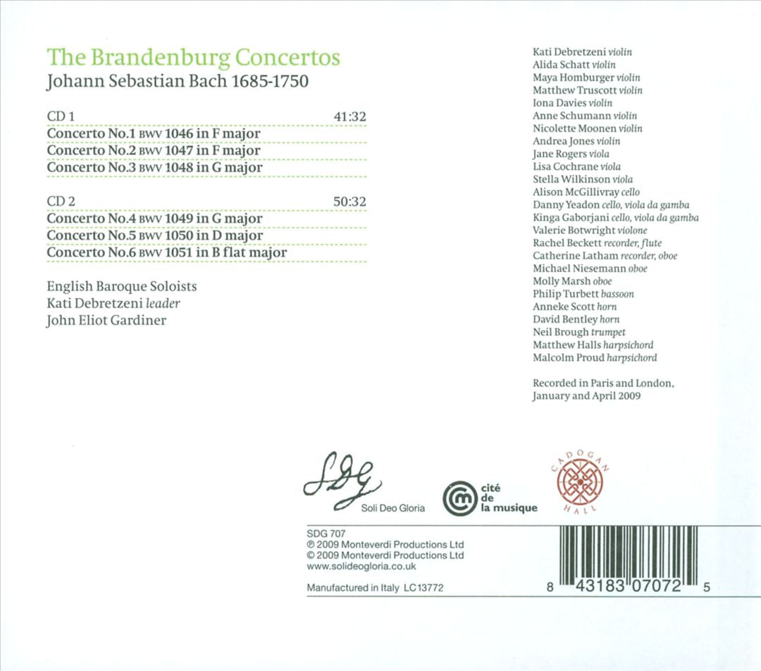 Bach: Brandenburg Concertos cover art