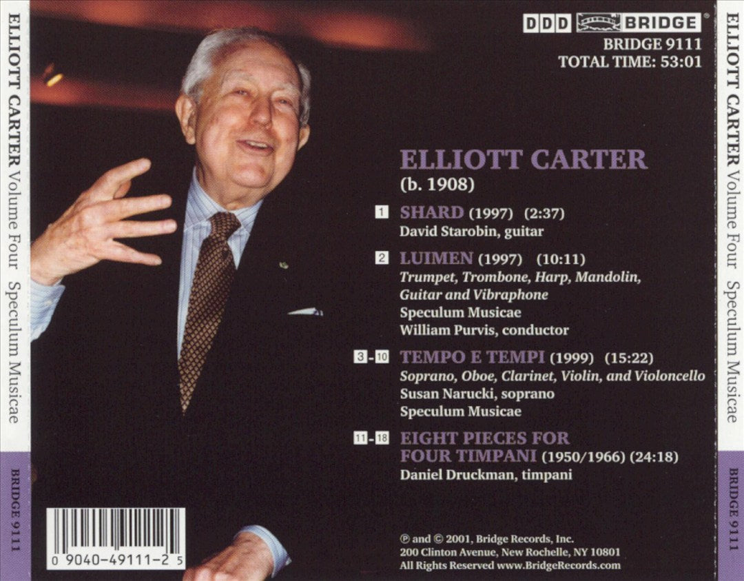 Music of Elliott Carter, Vol. 4 cover art