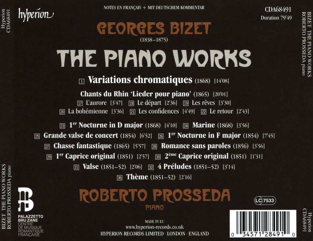 Georges Bizet: The Piano Works cover art