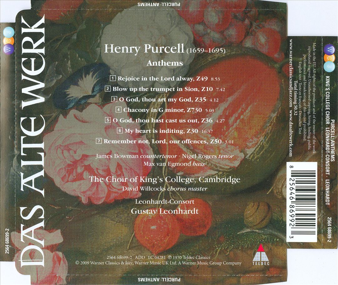 Purcell: Anthems cover art