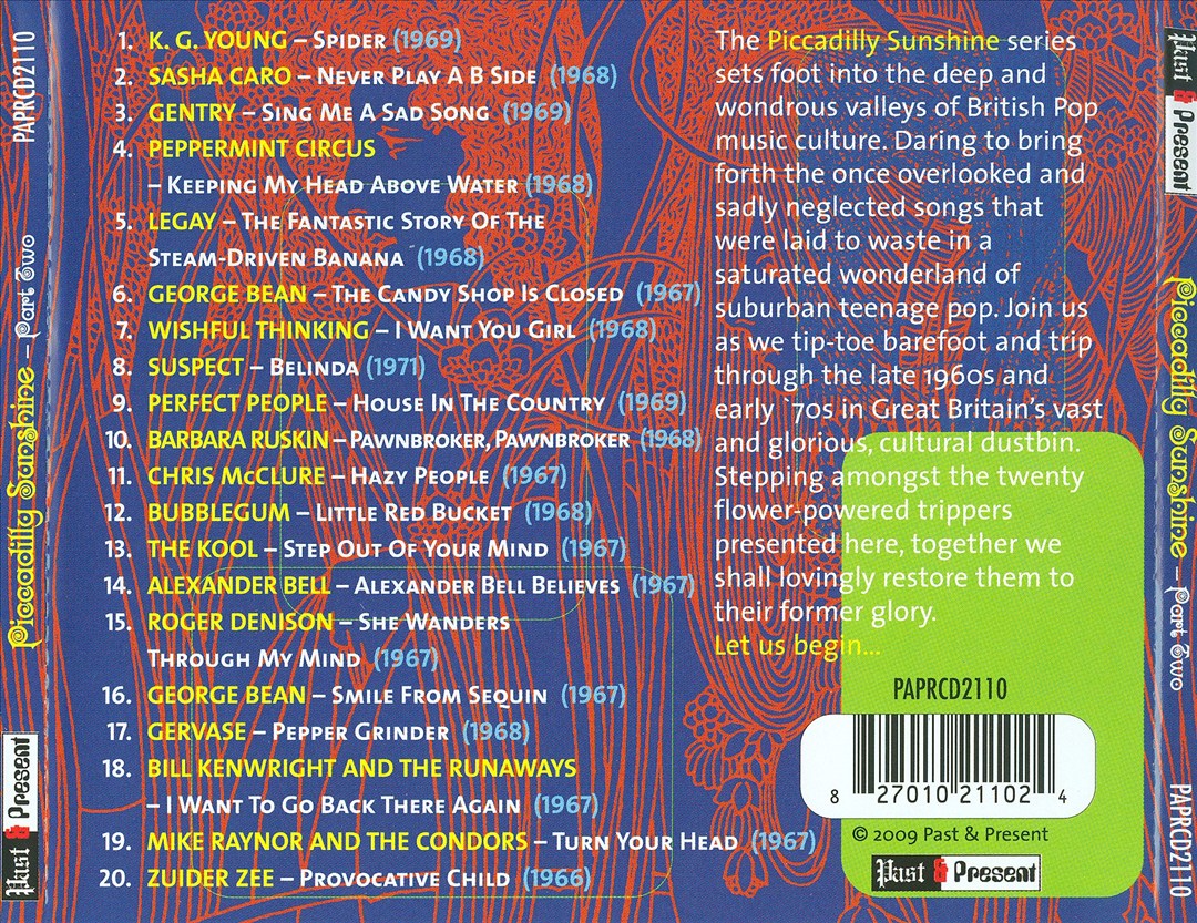 Piccadilly Sunshine Part 2: British Pop Psych and Other Flavours 1966-1971 cover art