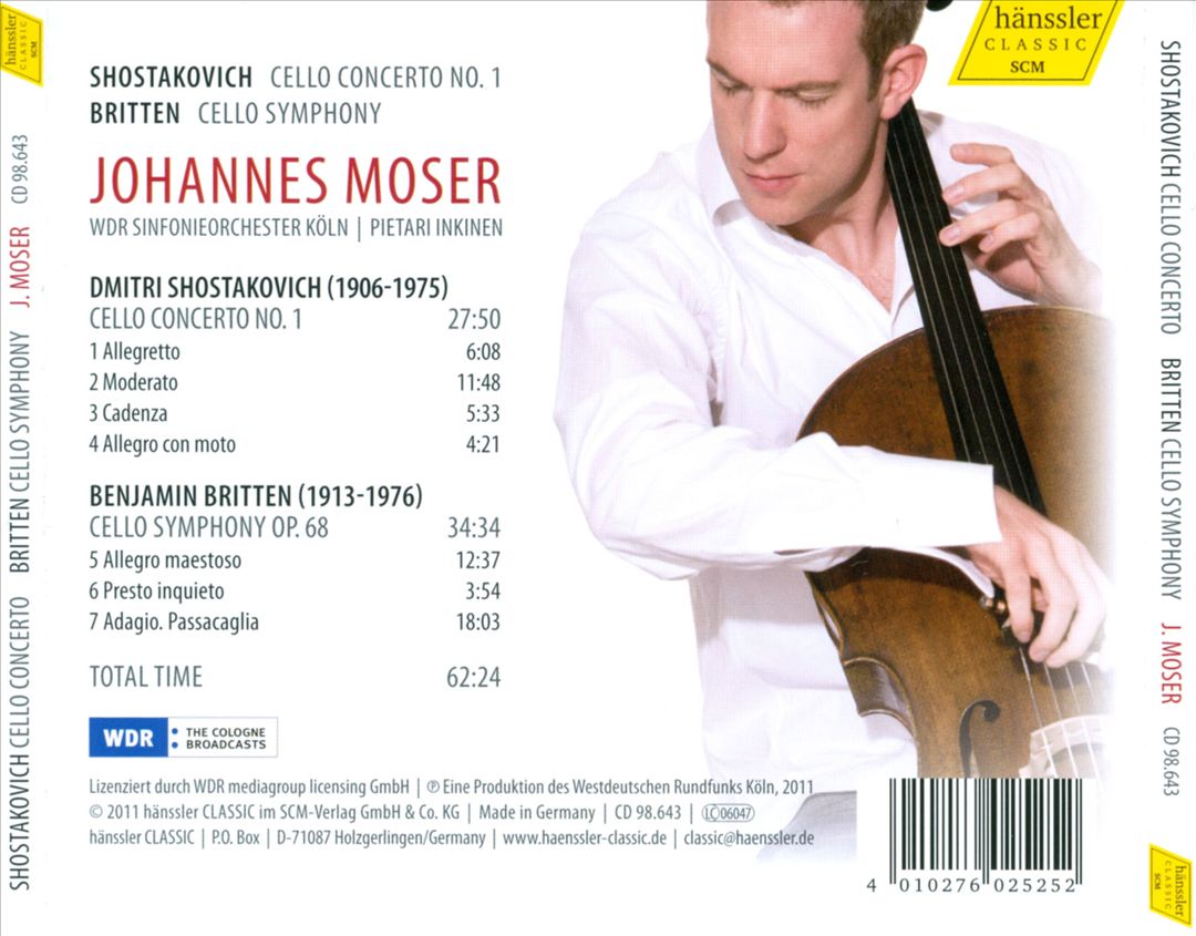 Shostakovich: Cello Concerto No. 1; Britten: Cello Symphony cover art