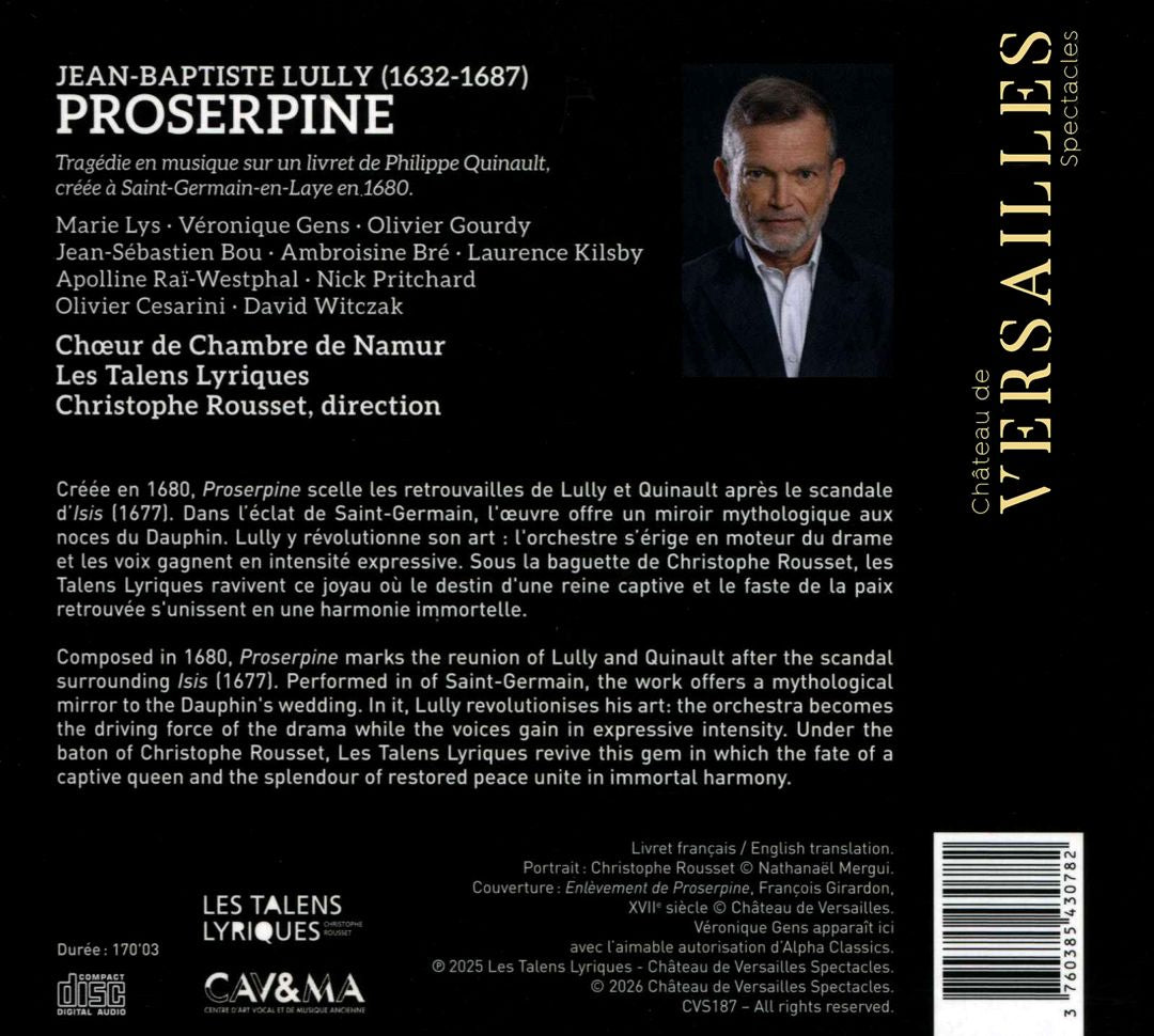 Lully: Proserpine cover art