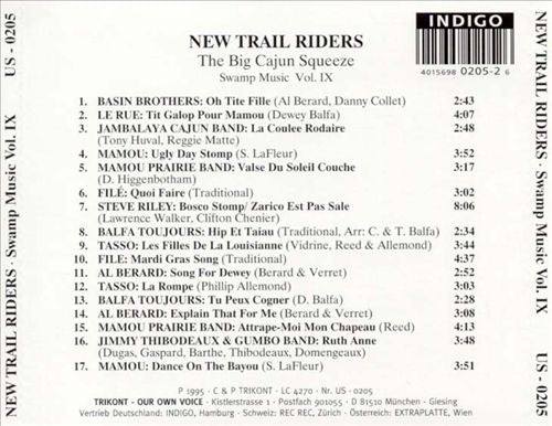 Swamp Music, Vol. 9: New Trail Riders - The Big Cajun Squeeze cover art