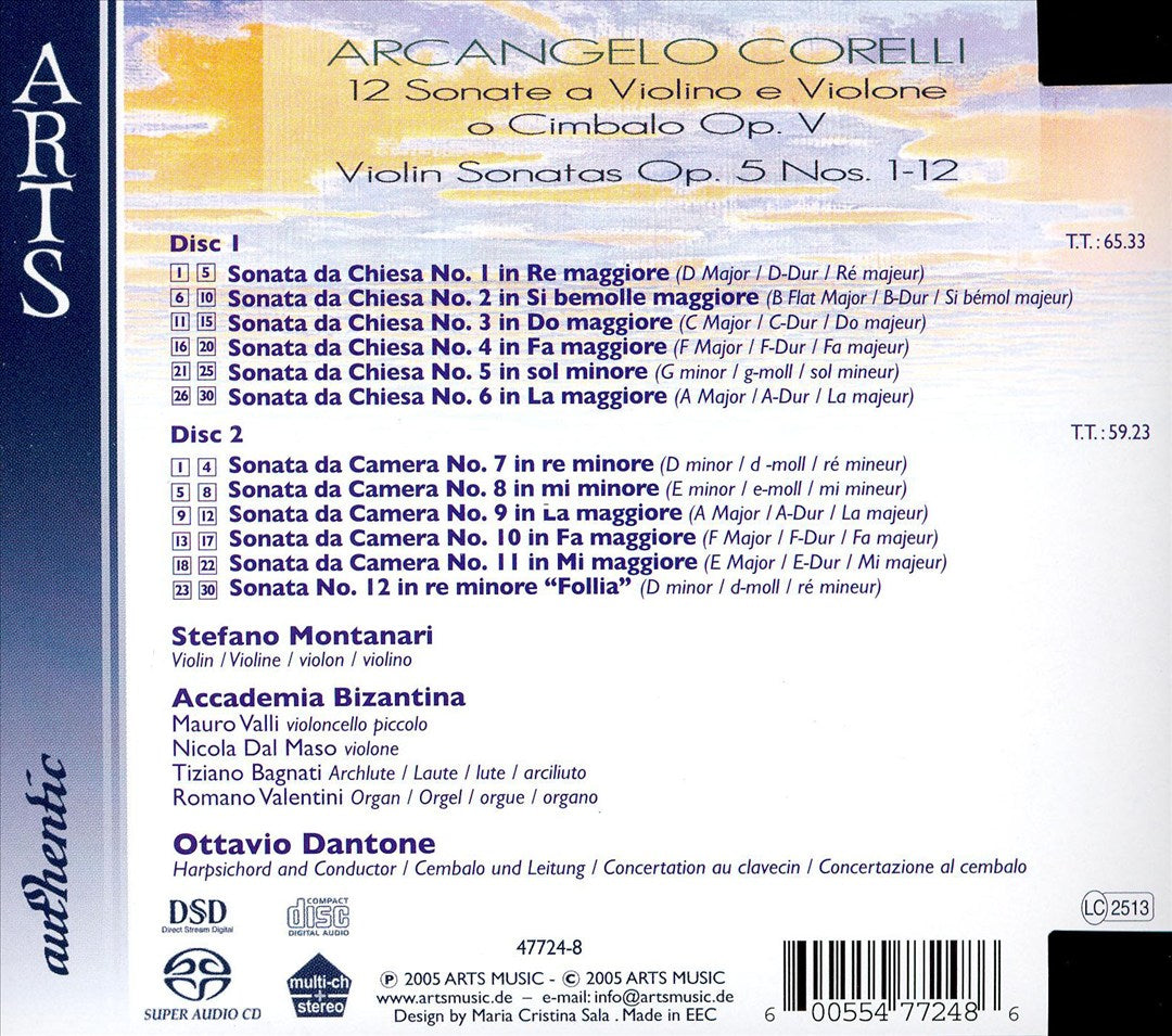 Corelli: Violin Sonatas, Op. 5 cover art