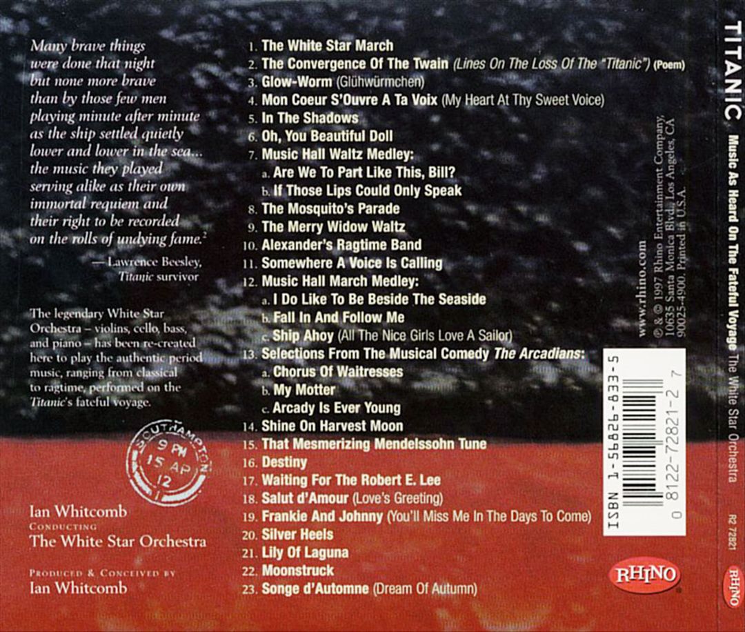 Titanic: Music as Heard on the Fateful Voyage cover art