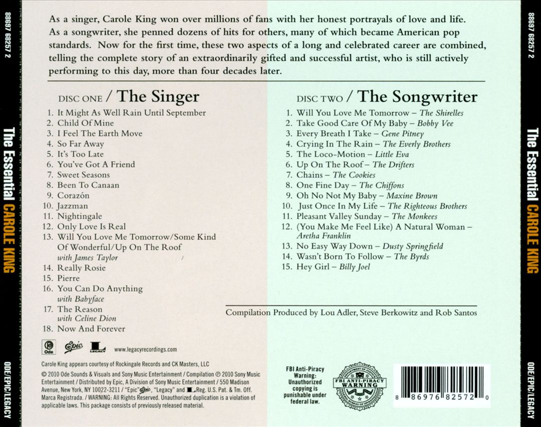 Essential Carole King cover art