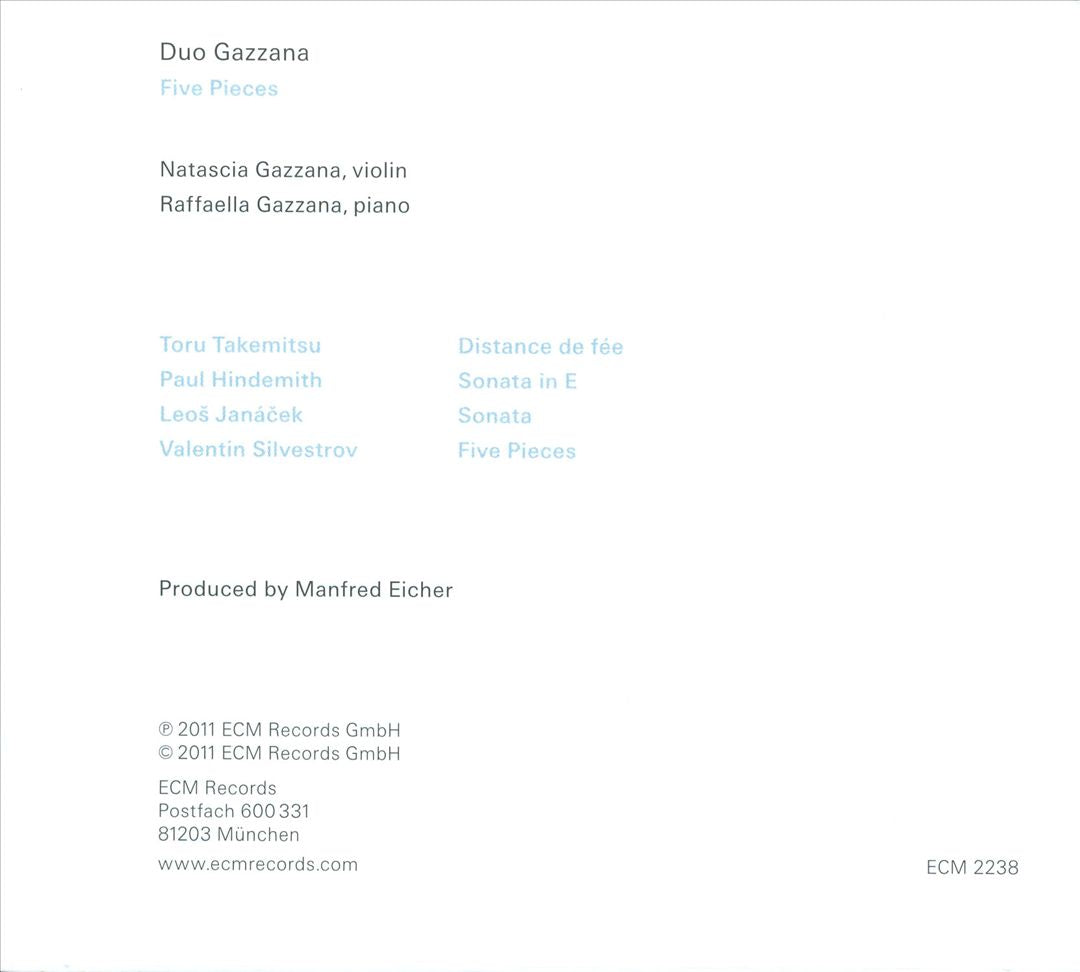 Five Pieces: Music by Takemitsu, Hindemith, Janacek, Silvestrov cover art