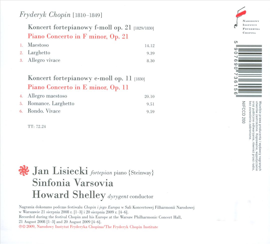 Chopin: Piano Concertos Nos. 1 & 2 cover art