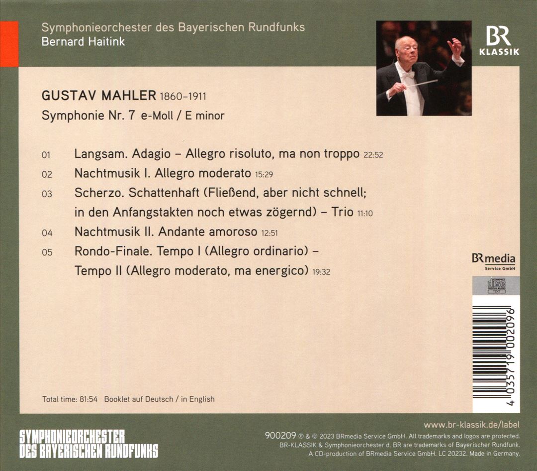 Mahler: Symphonie Nr. 7 cover art