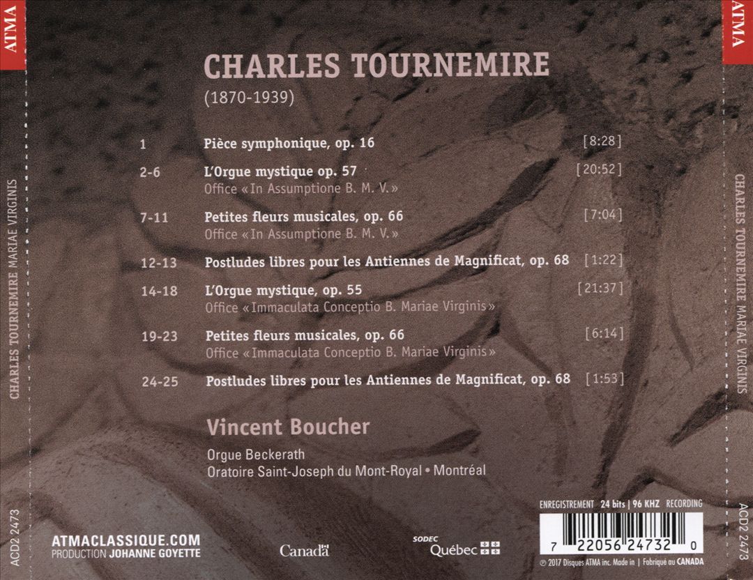 Charles Tournemire: Mariae Virginis cover art