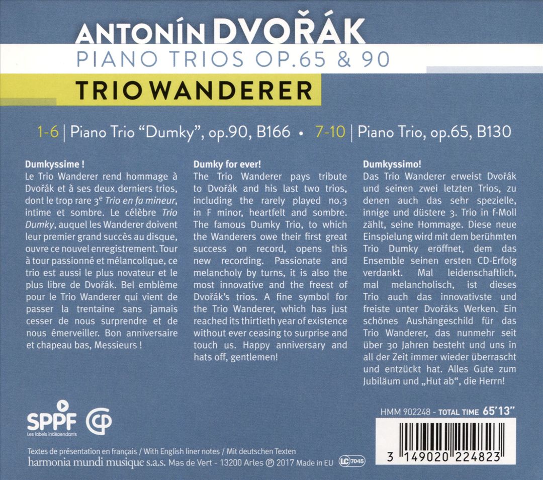 Antonín Dvorák: Piano Trios, Op. 65 & 90 cover art