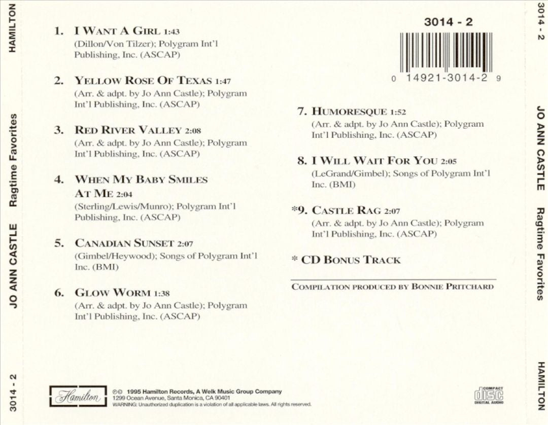 Ragtime Favorites cover art