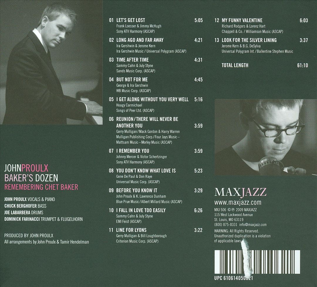 Baker's Dozen (Remembering Chet Baker) cover art