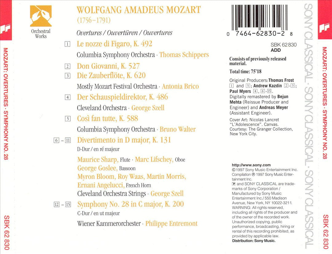 Mozart: Overtures; Divertimento, K. 131; Symphony No. 28 cover art
