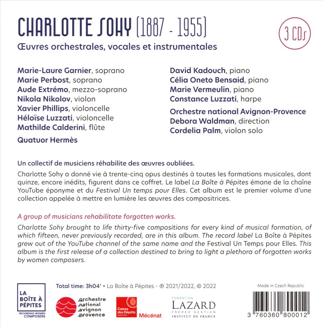 Charlotte Sohy: Compositrice de la Belle Époque cover art