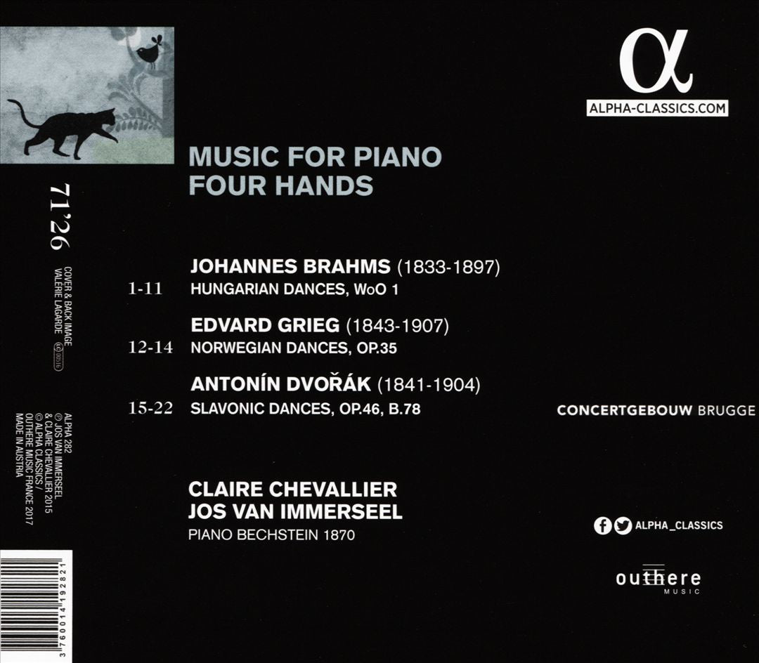 Dvorák, Grieg, Brahms: Music for Piano Four Hands cover art
