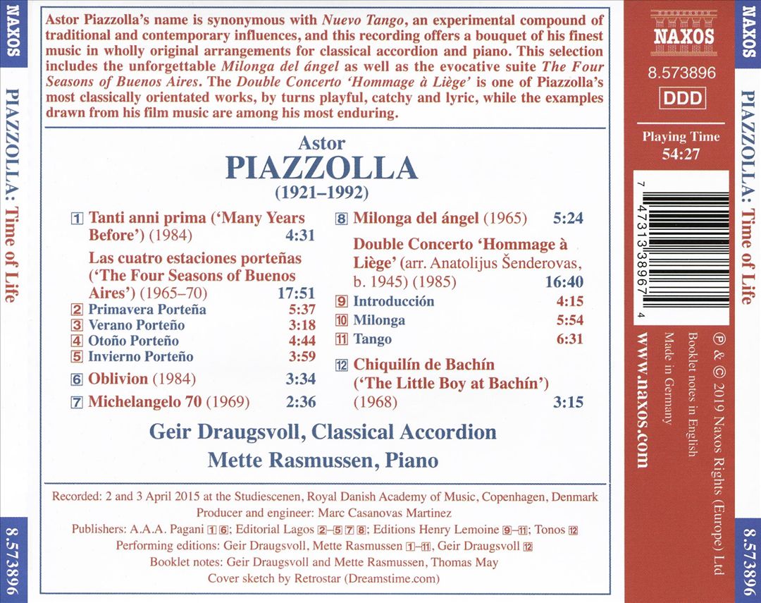 Piazzolla: Time of Life cover art
