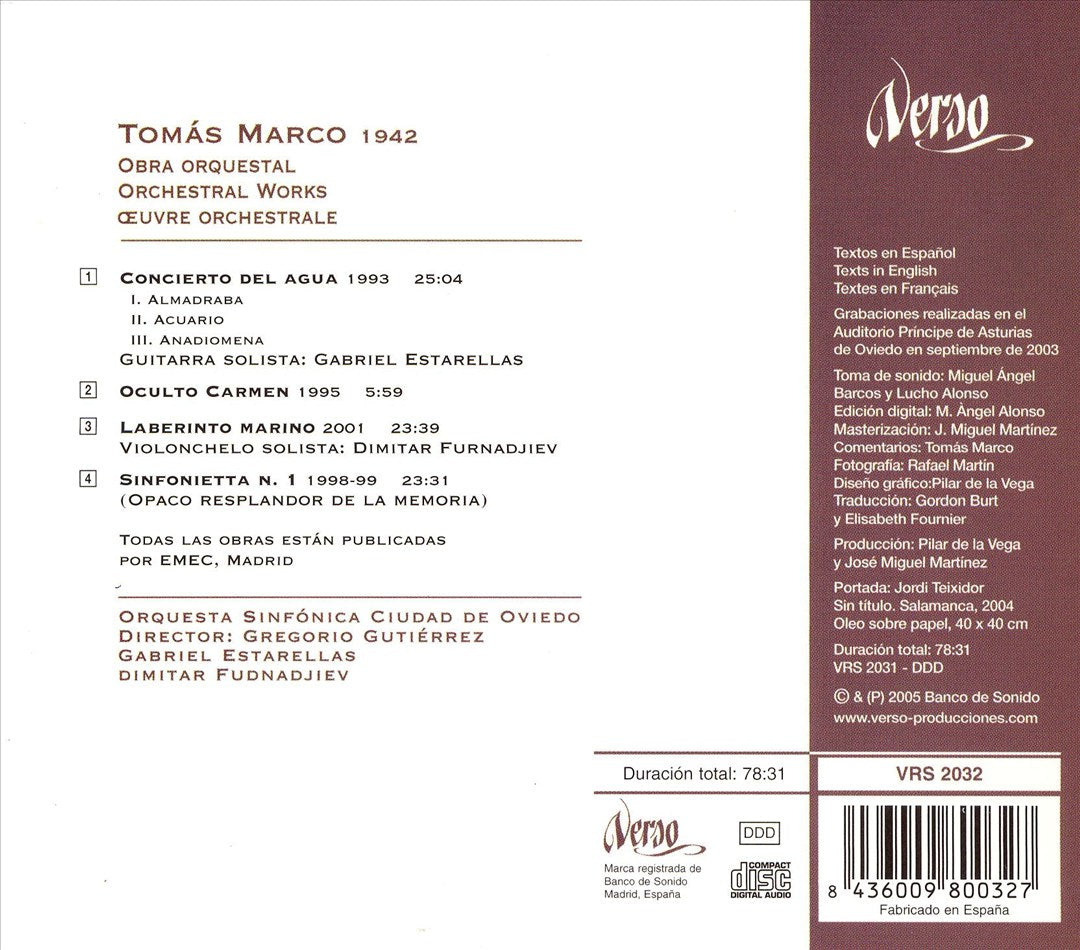 Tomás Marco: Obra orquestal cover art