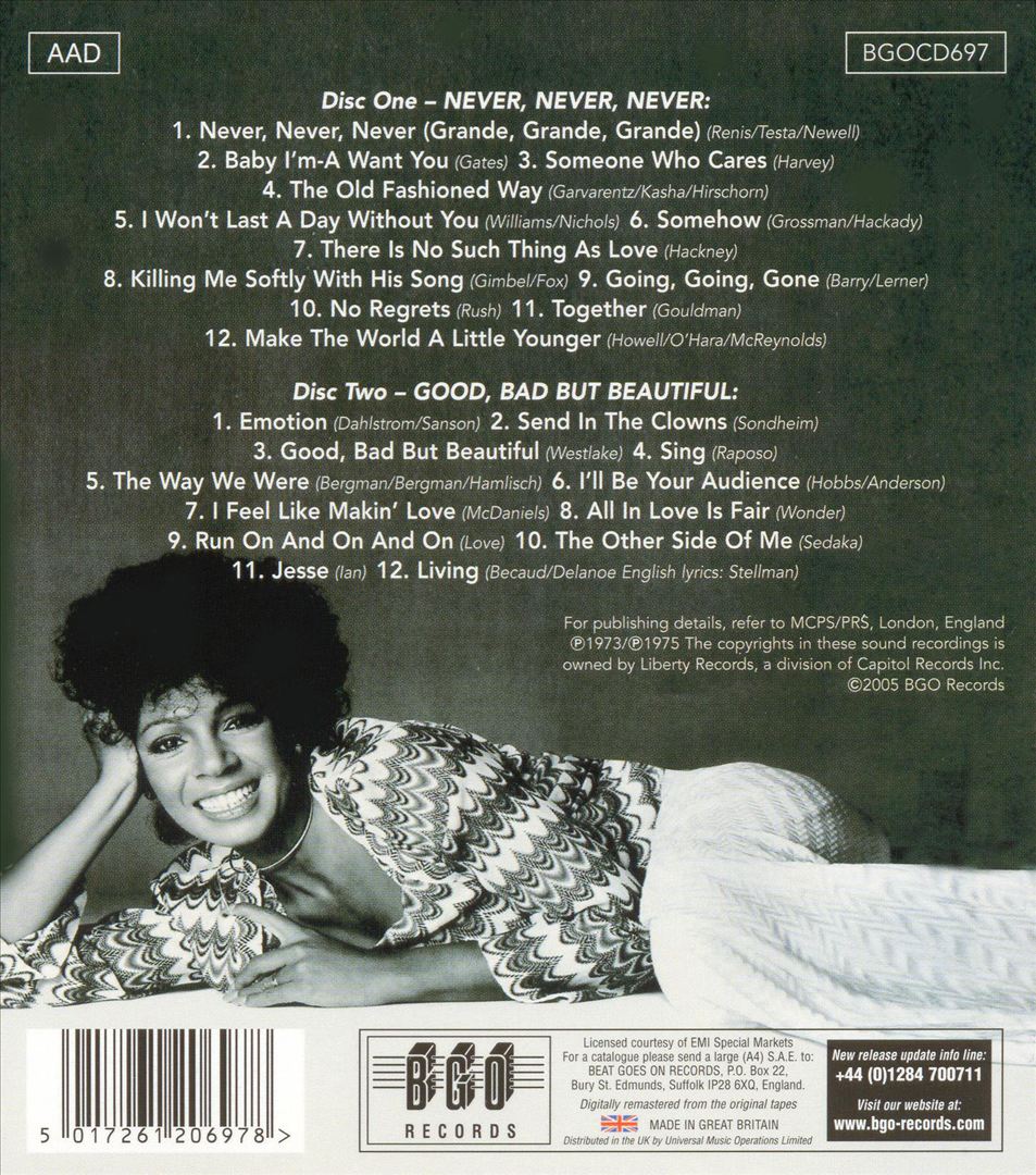Never Never Never/Good, Bad But Beautiful cover art
