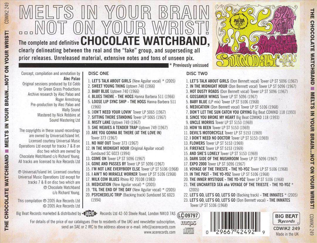 Melts in Your Brain Not on Your Wrist: The Complete Recordings 1965 to 1967 cover art