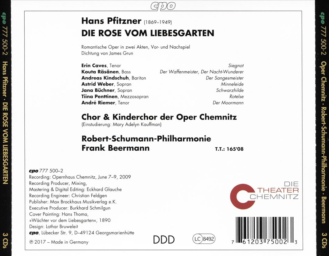Hans Pfitzner: Die Rose vom Liebesgarten cover art
