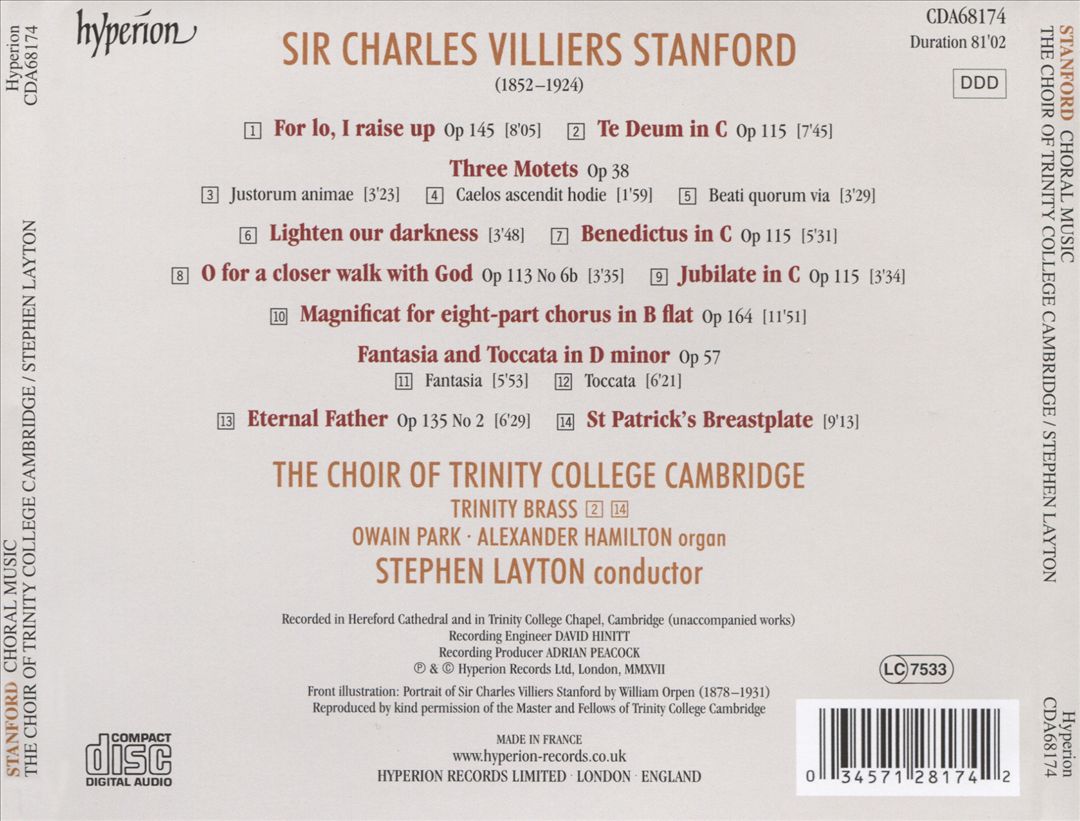 Stanford: Morning Services in C; Three Motets; Lighten Our Darkness; Etc. cover art
