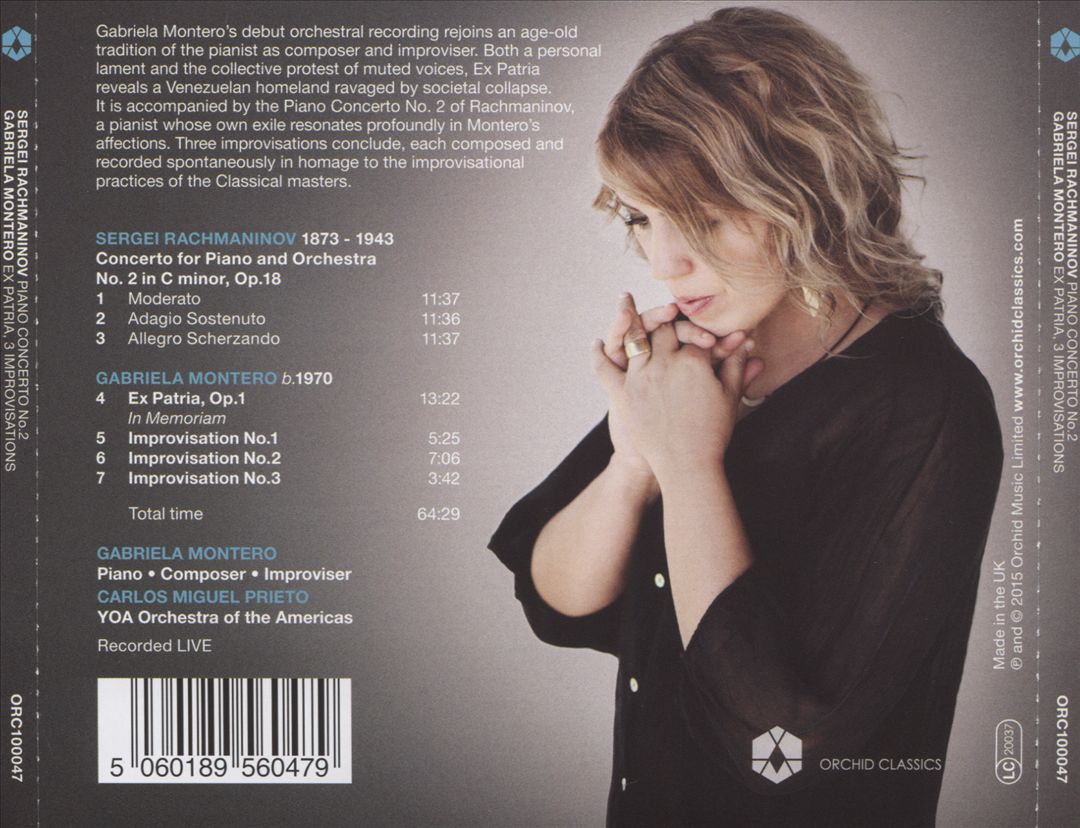 Rachmaninov: Piano Concerto No. 2; Montero: Ex Patria; Improvisations cover art