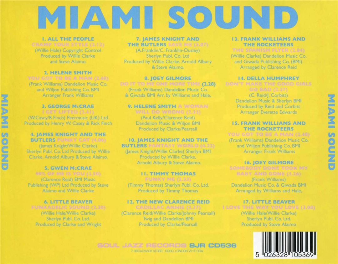 Miami Sound: Rare Funk & Soul from Miami Florida 1967-1974 cover art