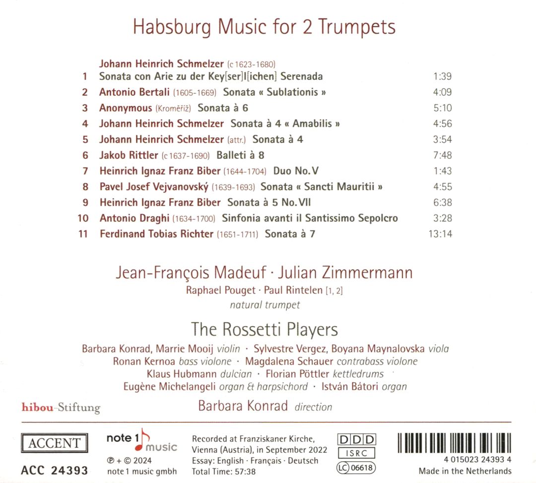 Habsburg Music for 2 Trumpets cover art