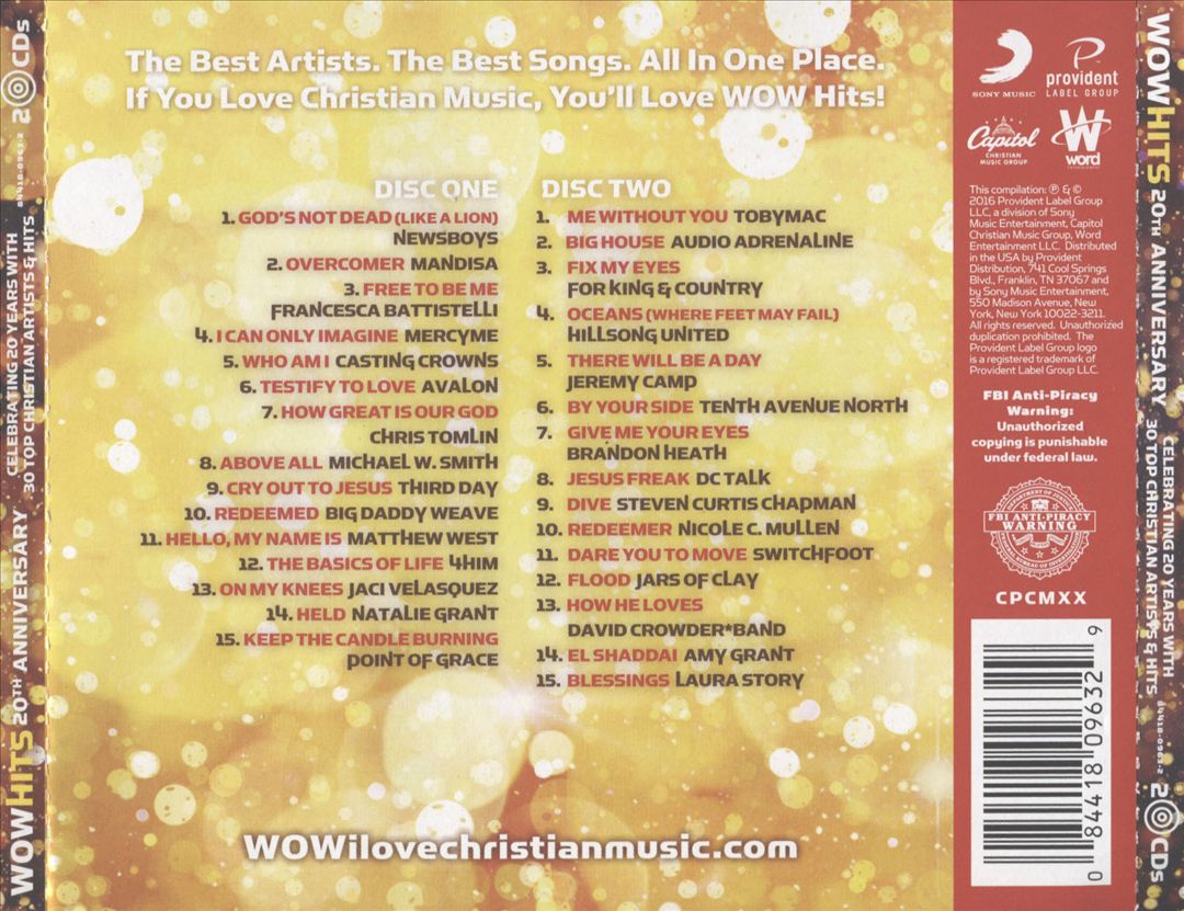 Wow Hits 20th Anniversary cover art