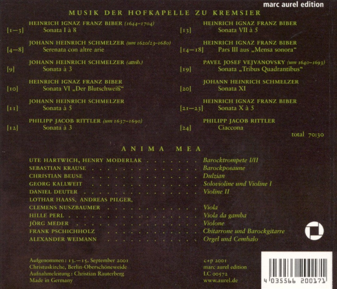Musik der Hofkapelle zu Kremsier cover art