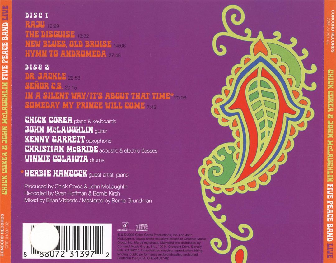 Five Peace Band: Live cover art