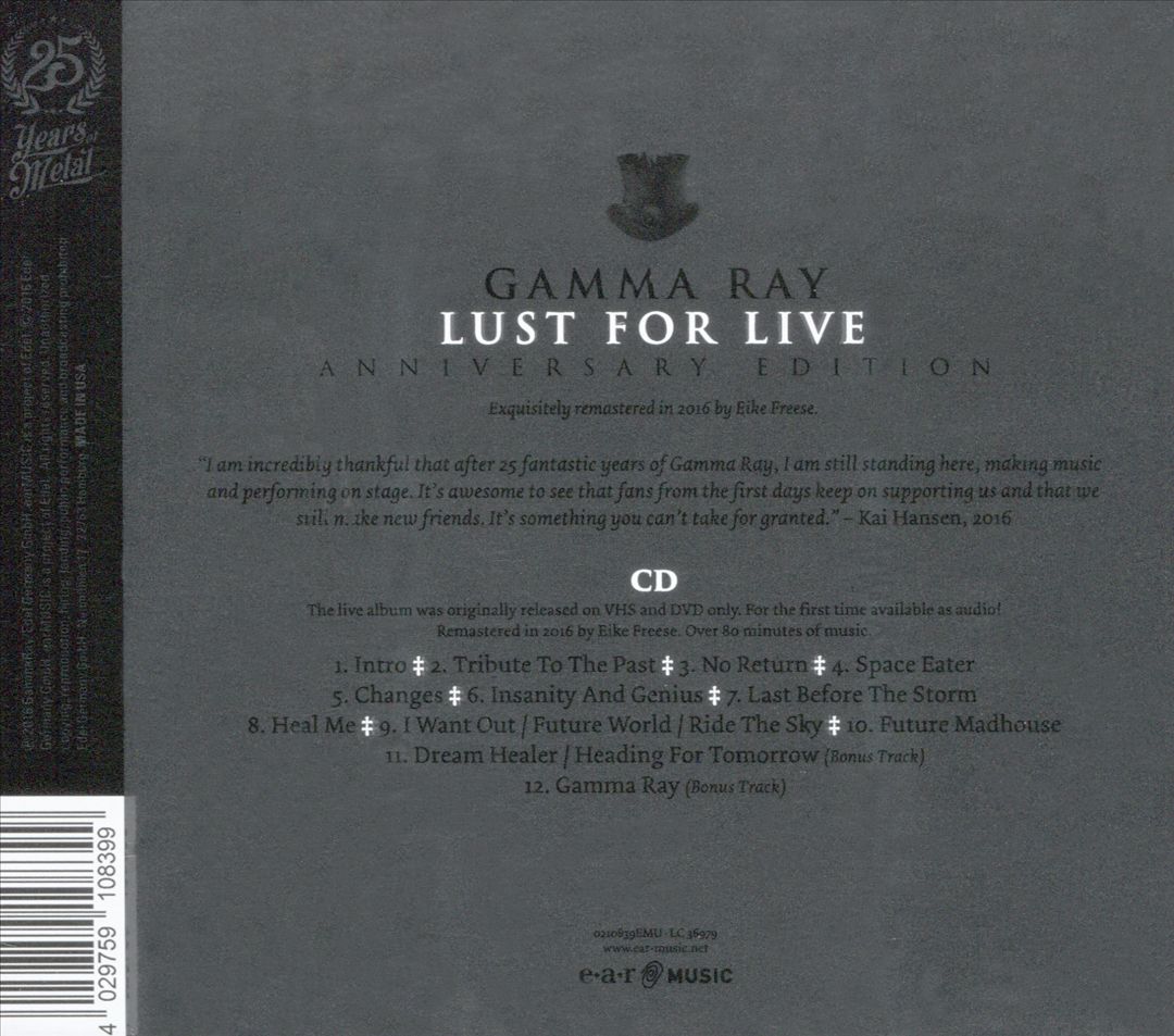 Lust for Live cover art