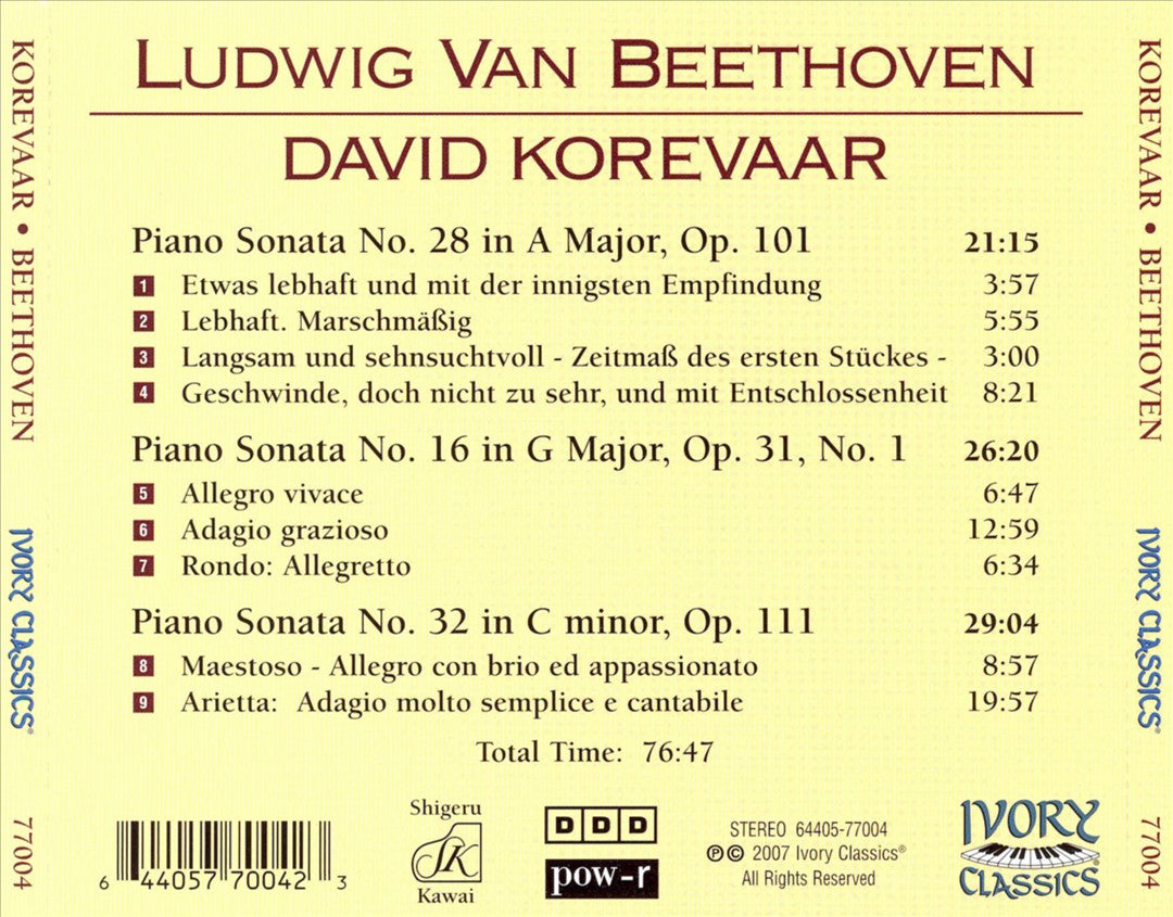 Beethoven: Piano Sonatas Op. 31/1, Op. 101 & Op. 111 cover art