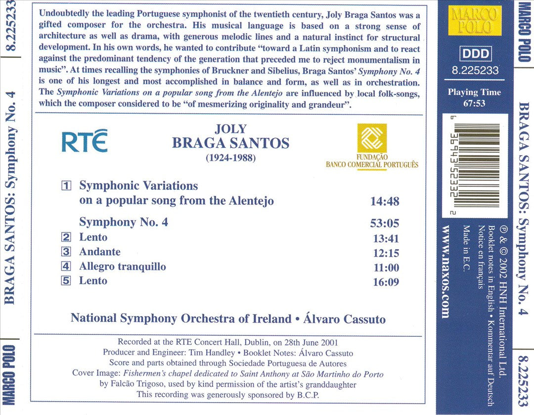 Joly Braga Santos: Symphony No. 4; Symphonic Variations cover art