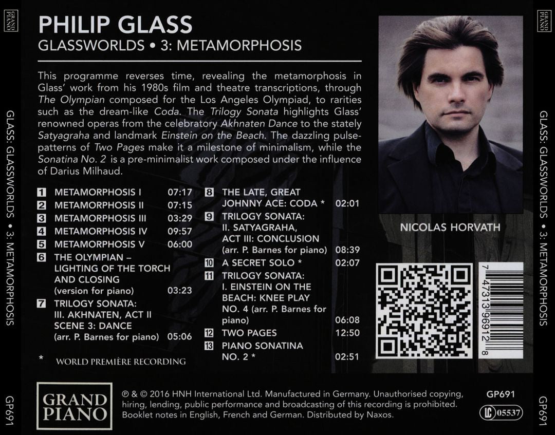 Philip Glass: Glassworlds, Vol. 3 - Metamorphosis cover art