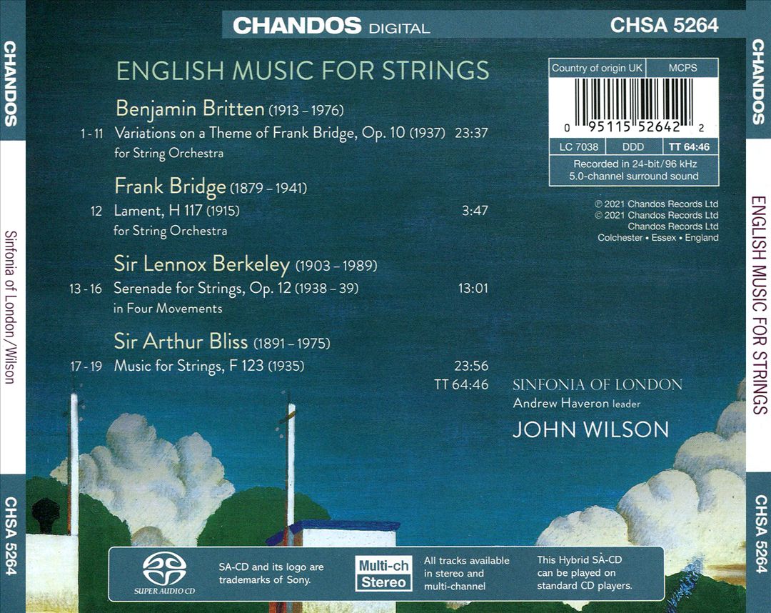 English Music for Strings: Britten, Bliss, Bridge, Berkeley cover art