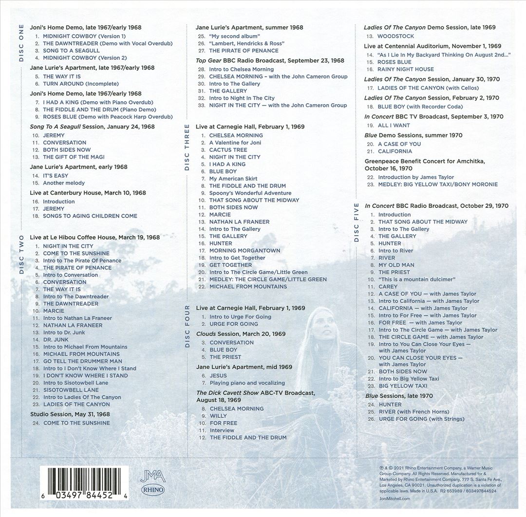 Joni Mitchell Archives, Vol. 2: The Reprise Years 1968-1971 cover art