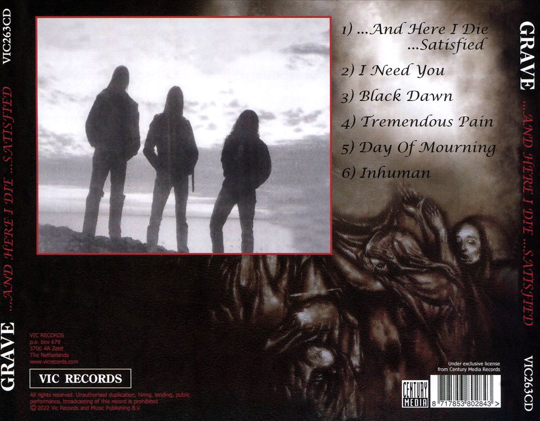 And Here I Die Satisfied cover art